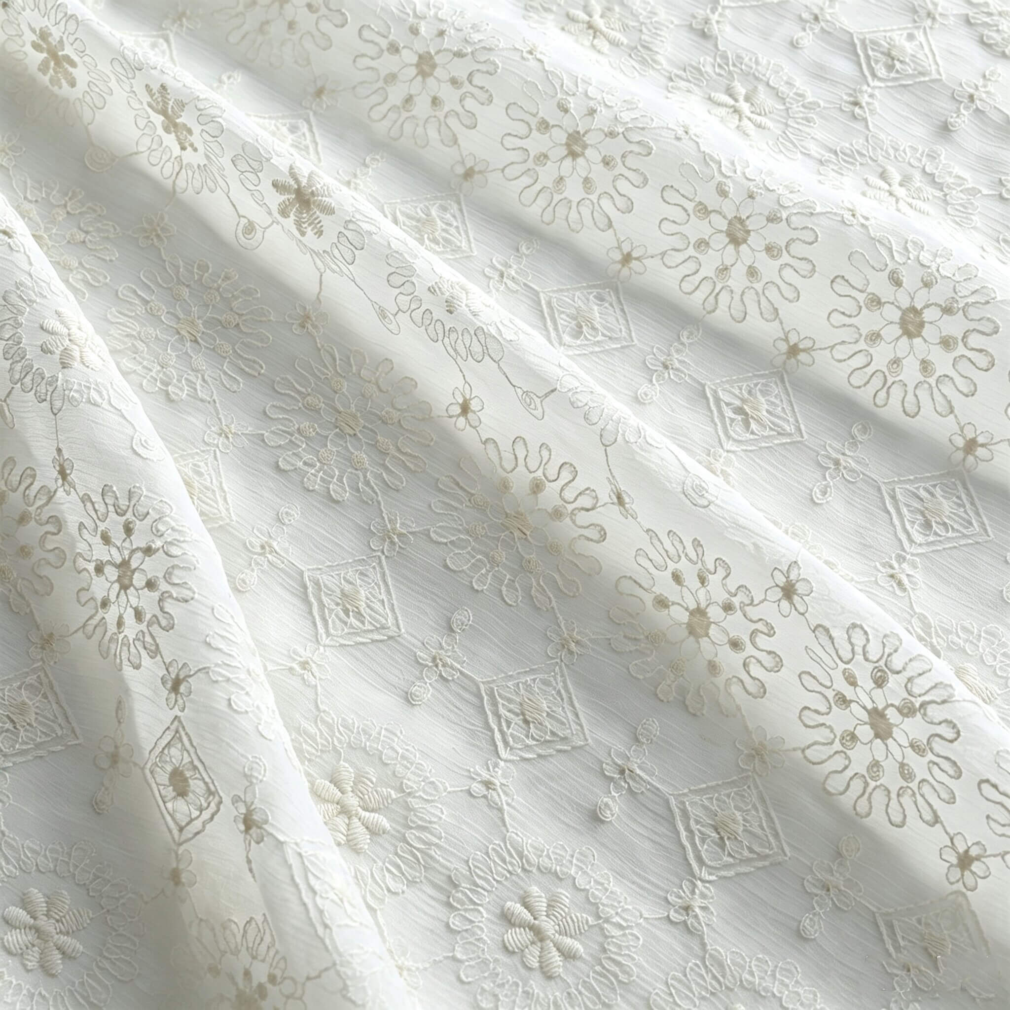 Embroidered Fabric Dress Bridal 100% Cotton for Women's Wear Wholesale 3